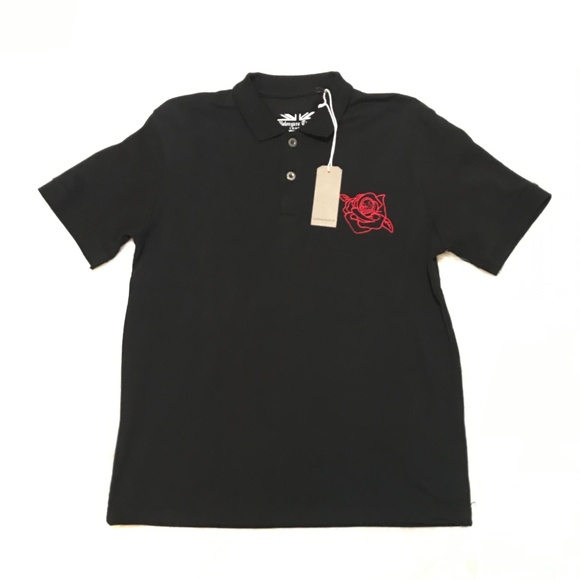 BOLONGARO TREVOR ROSE SKULL POLO SHIRT - Picture 3 of 7